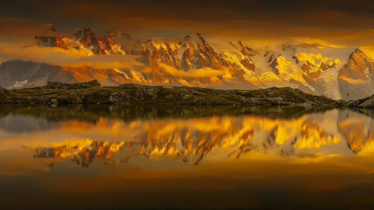 دریاچه-زرد-کوهستان-صخره-هنری و نقاشی-طبیعت